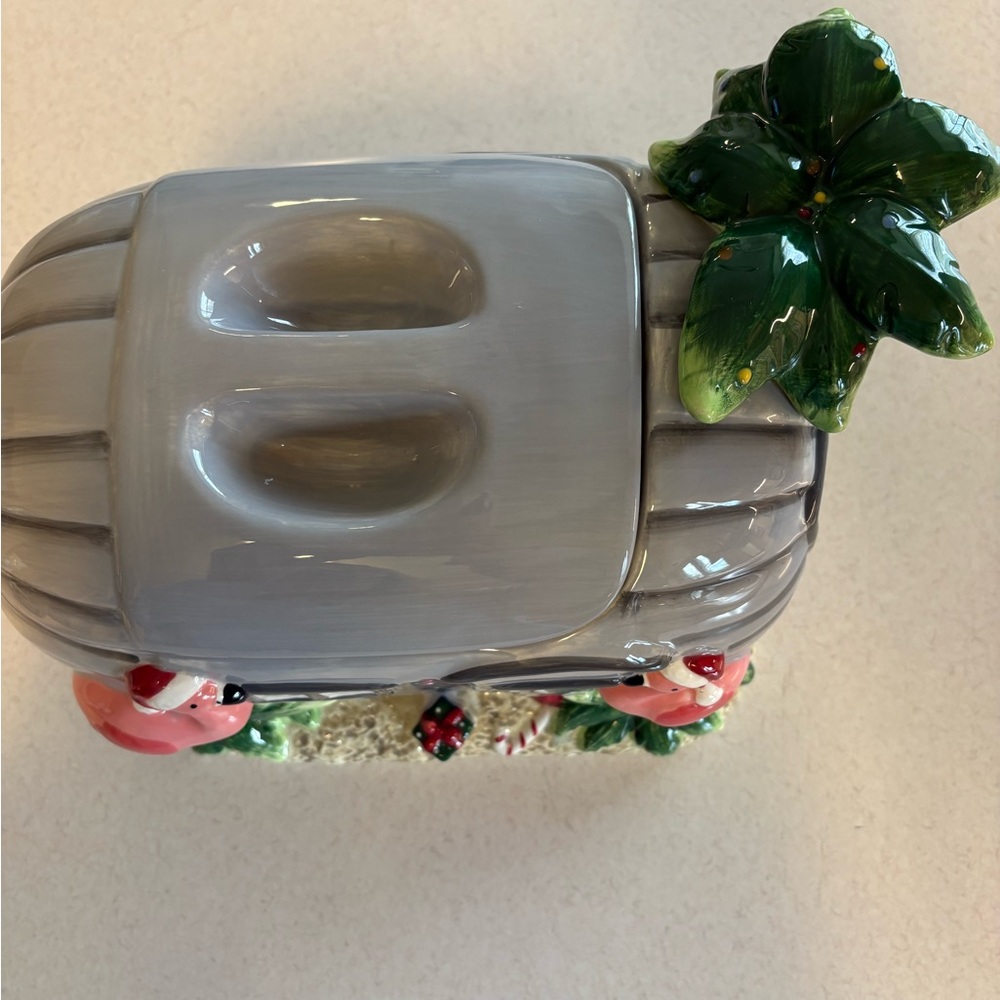 St. Nicholas Square Flamingos Santa Hats & Camper Cookie Jar - Picture 3 of 13